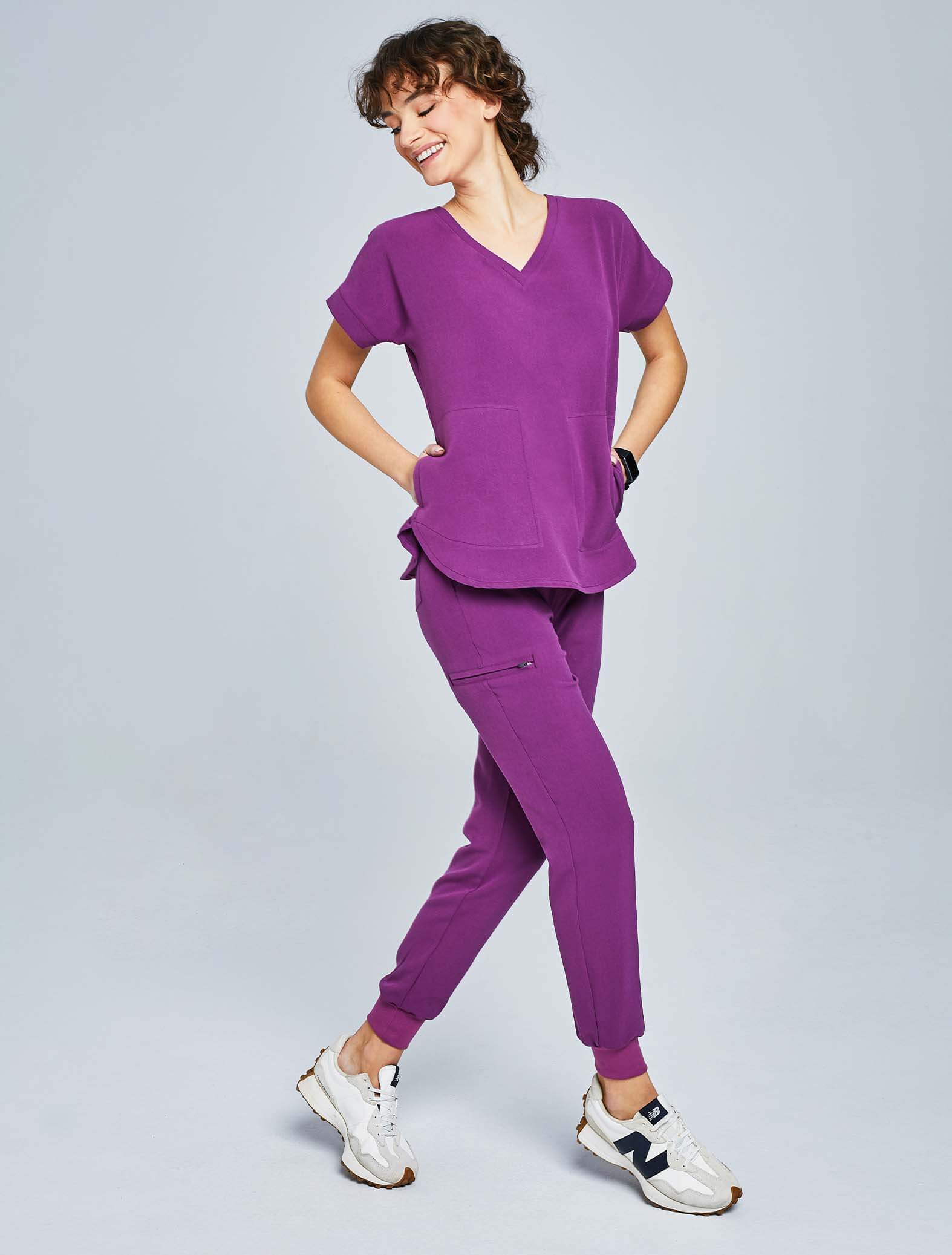 Women's Joggers Pants - GRAPE PURPLE