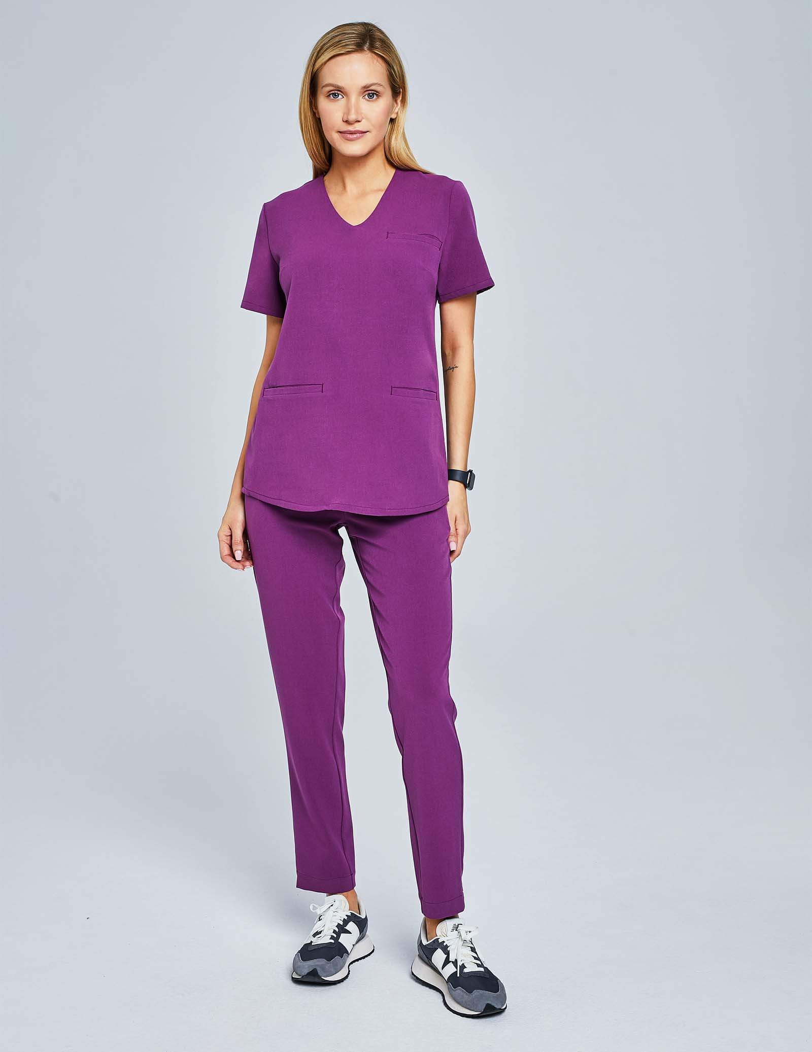 Women's Basic Pants - GRAPE PURPLE