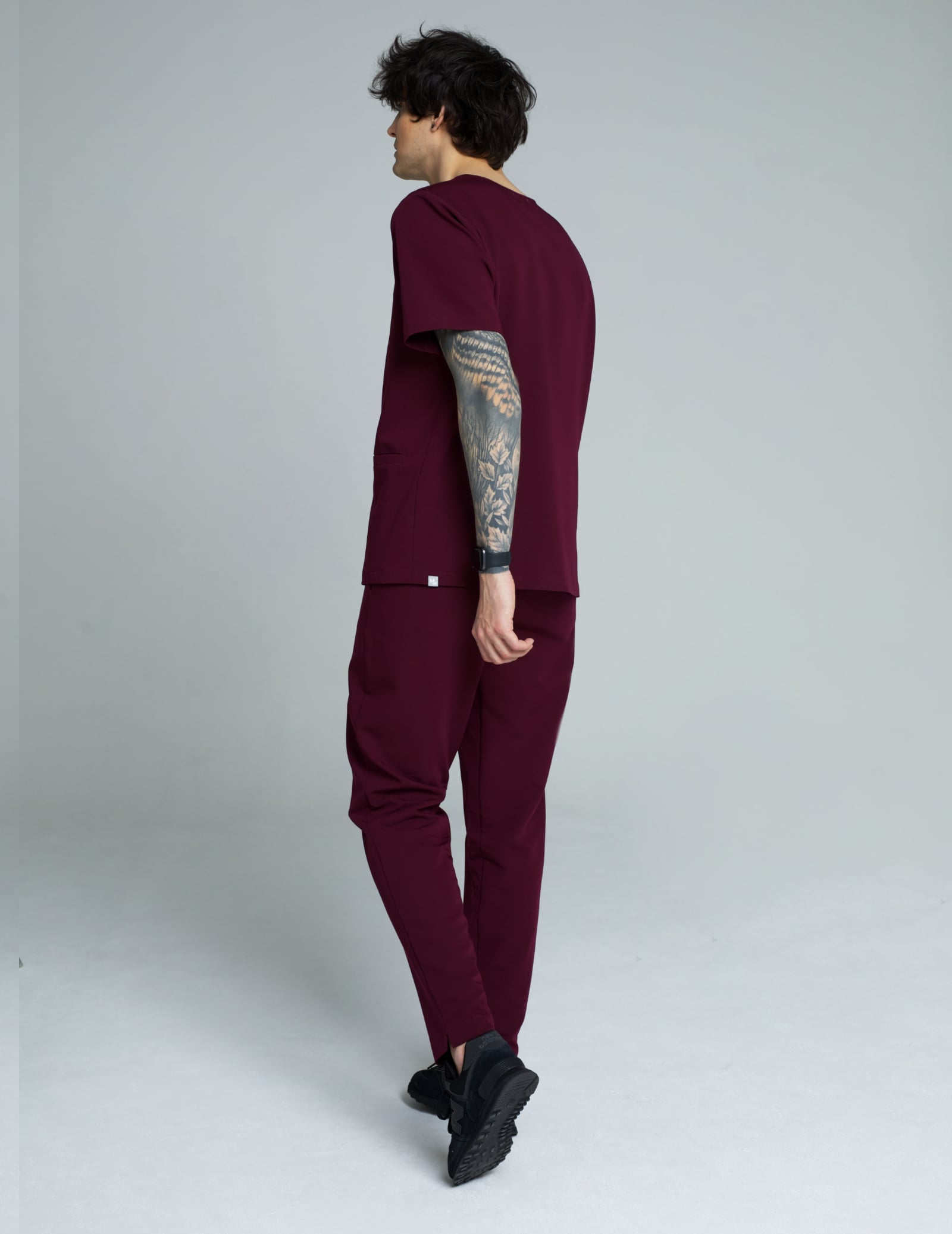 Men's Basic Pants - BURGUNDY