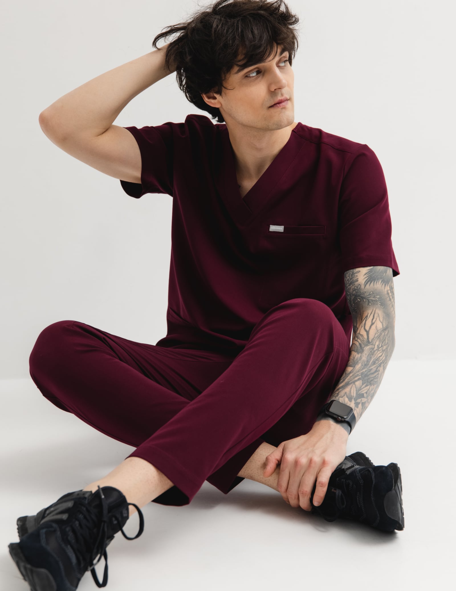 Men's Basic Pants - BURGUNDY