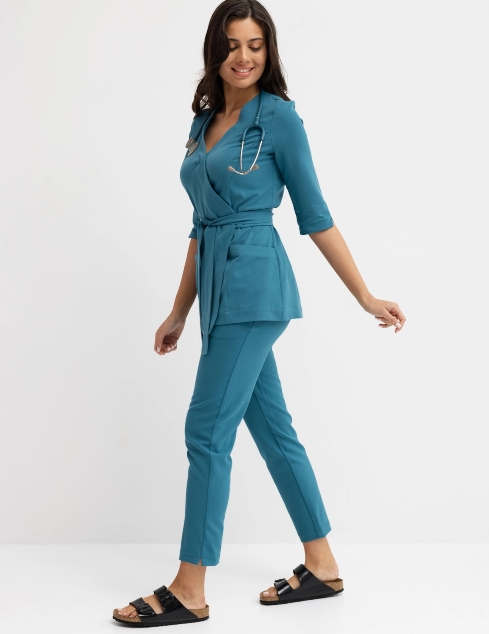 Rosalie tied medical Hoodie  - OCEAN BLUE