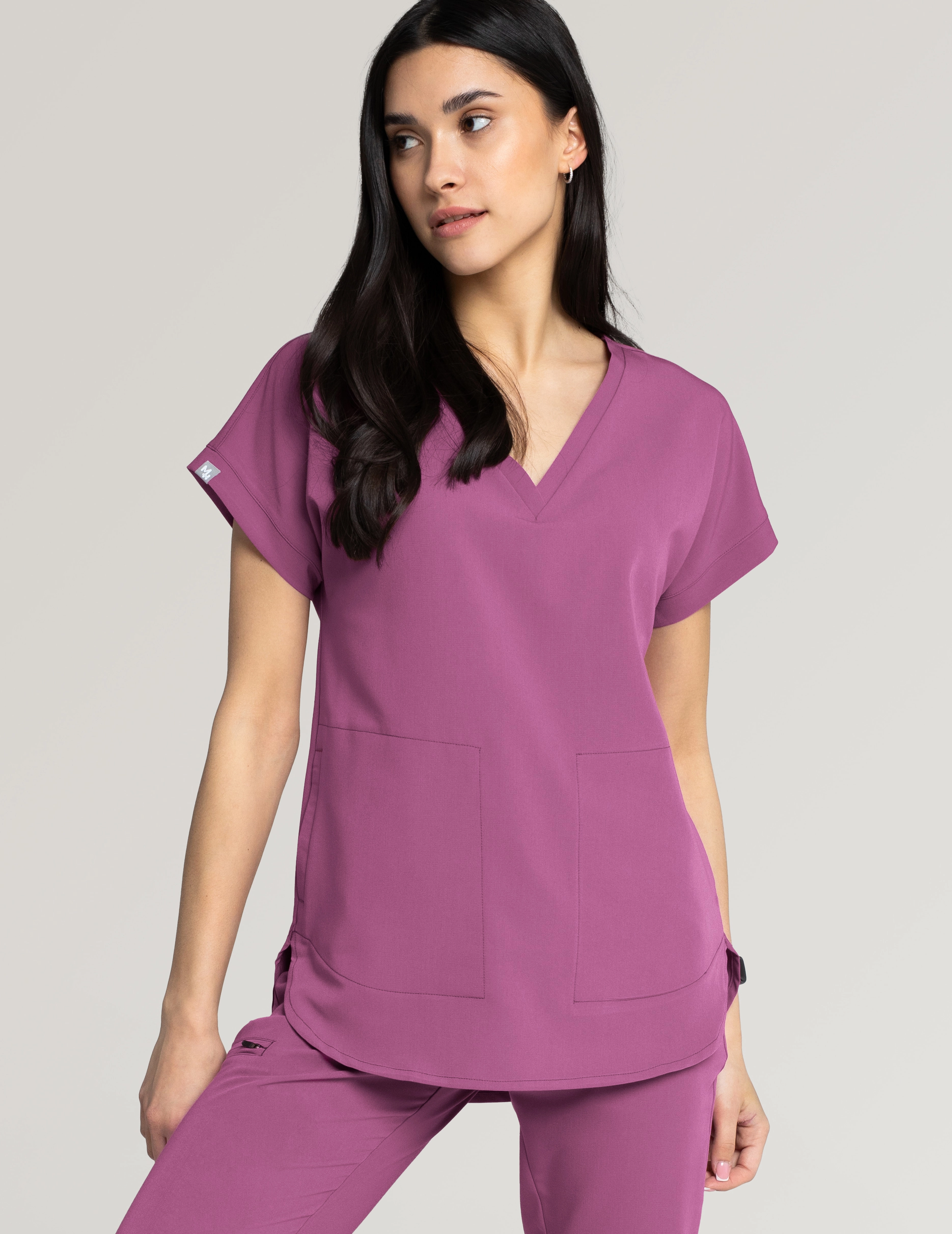 Kendall Scrub Top - BERRY SHAKE