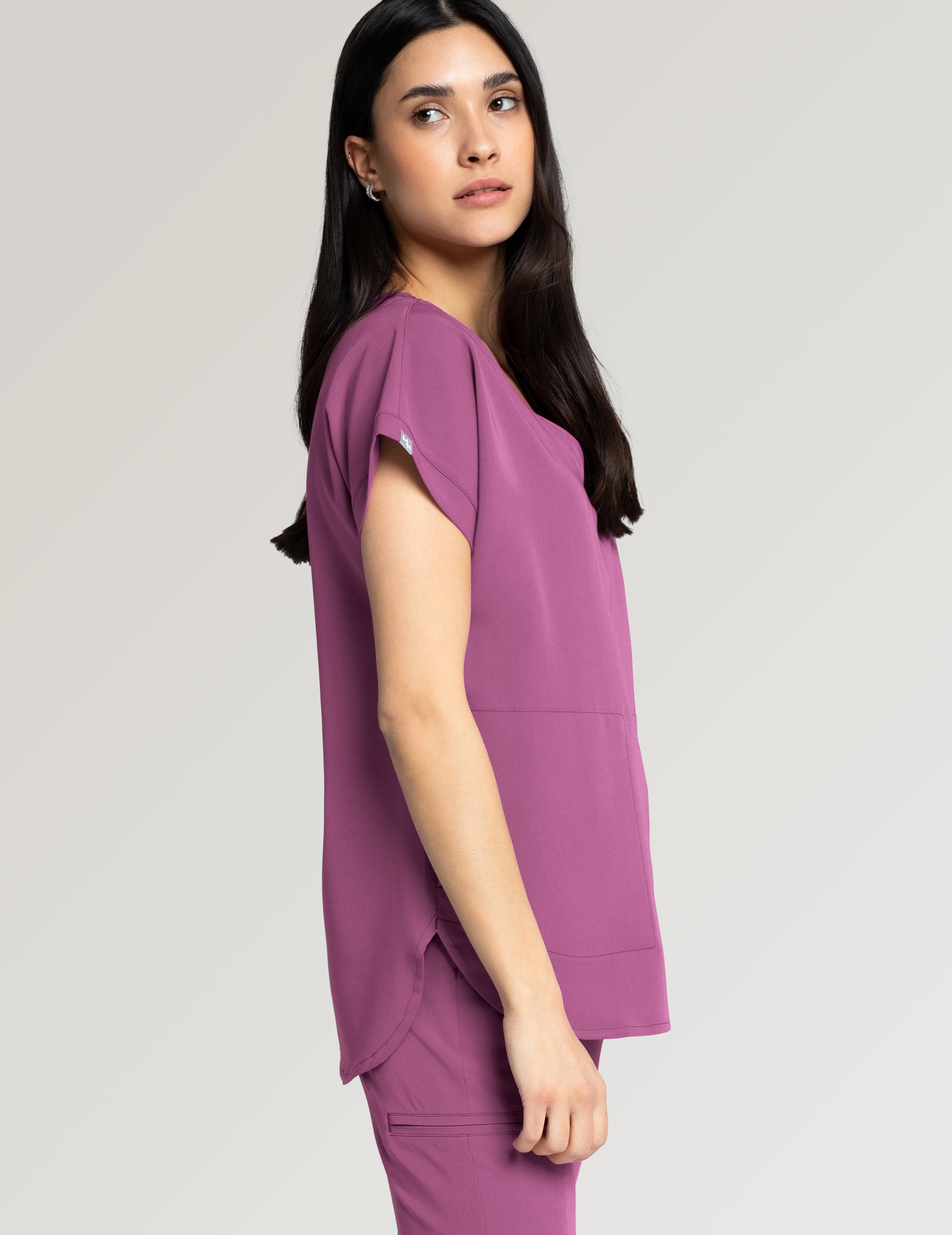 Kendall Scrub Top - BERRY SHAKE