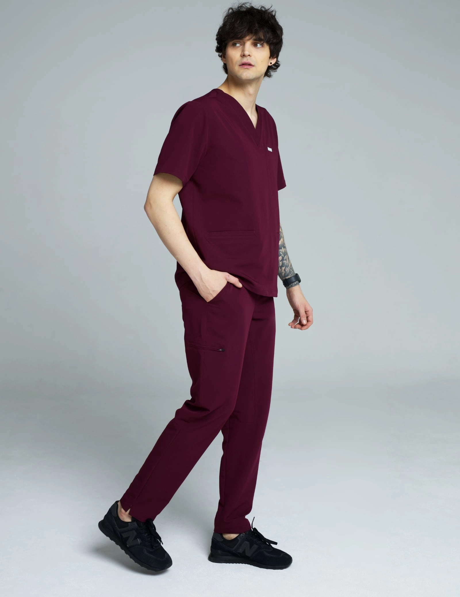 Scrub Top Birbal - BURGUNDY