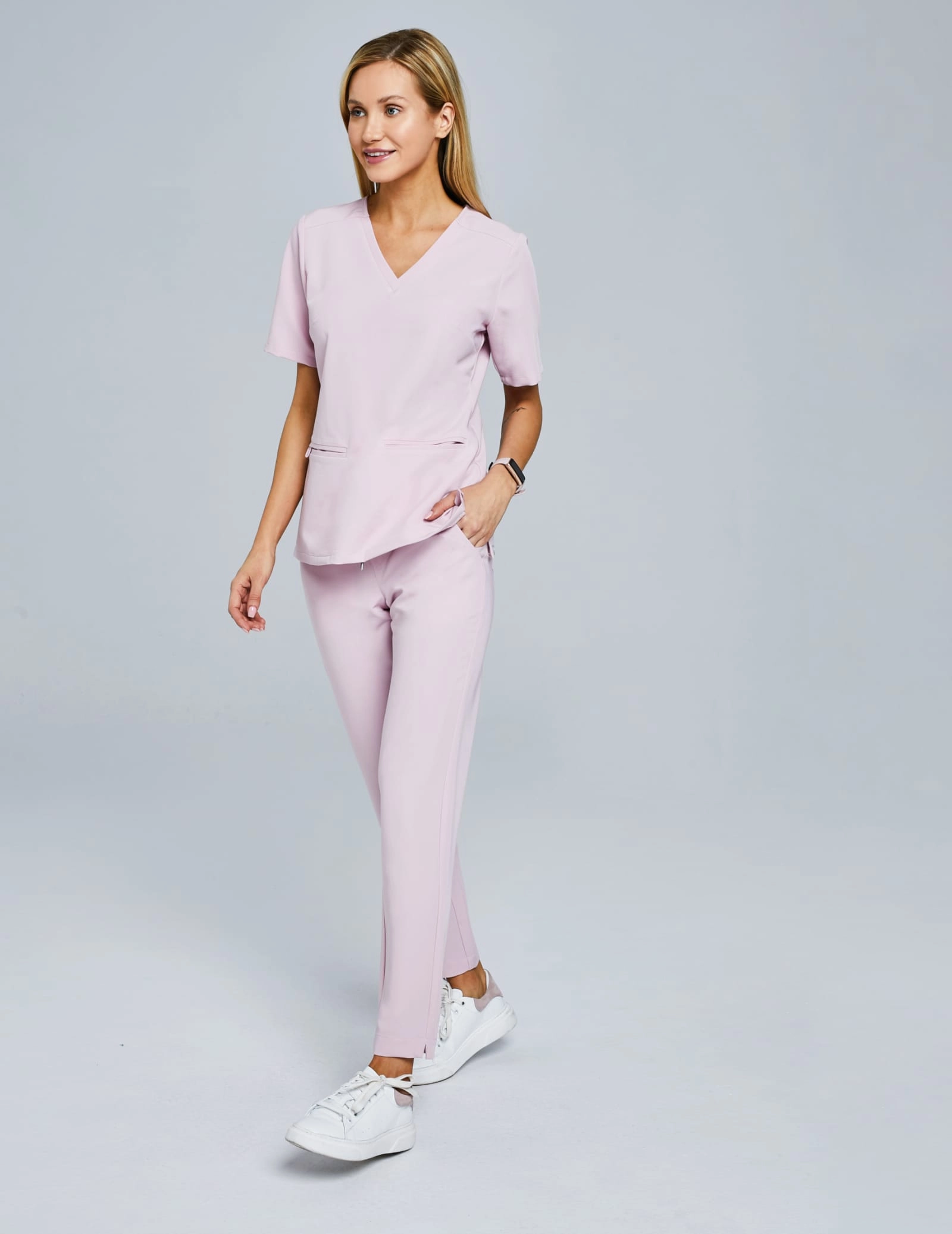 Women's Basic Trousers - BLUSH PINK OUTLET