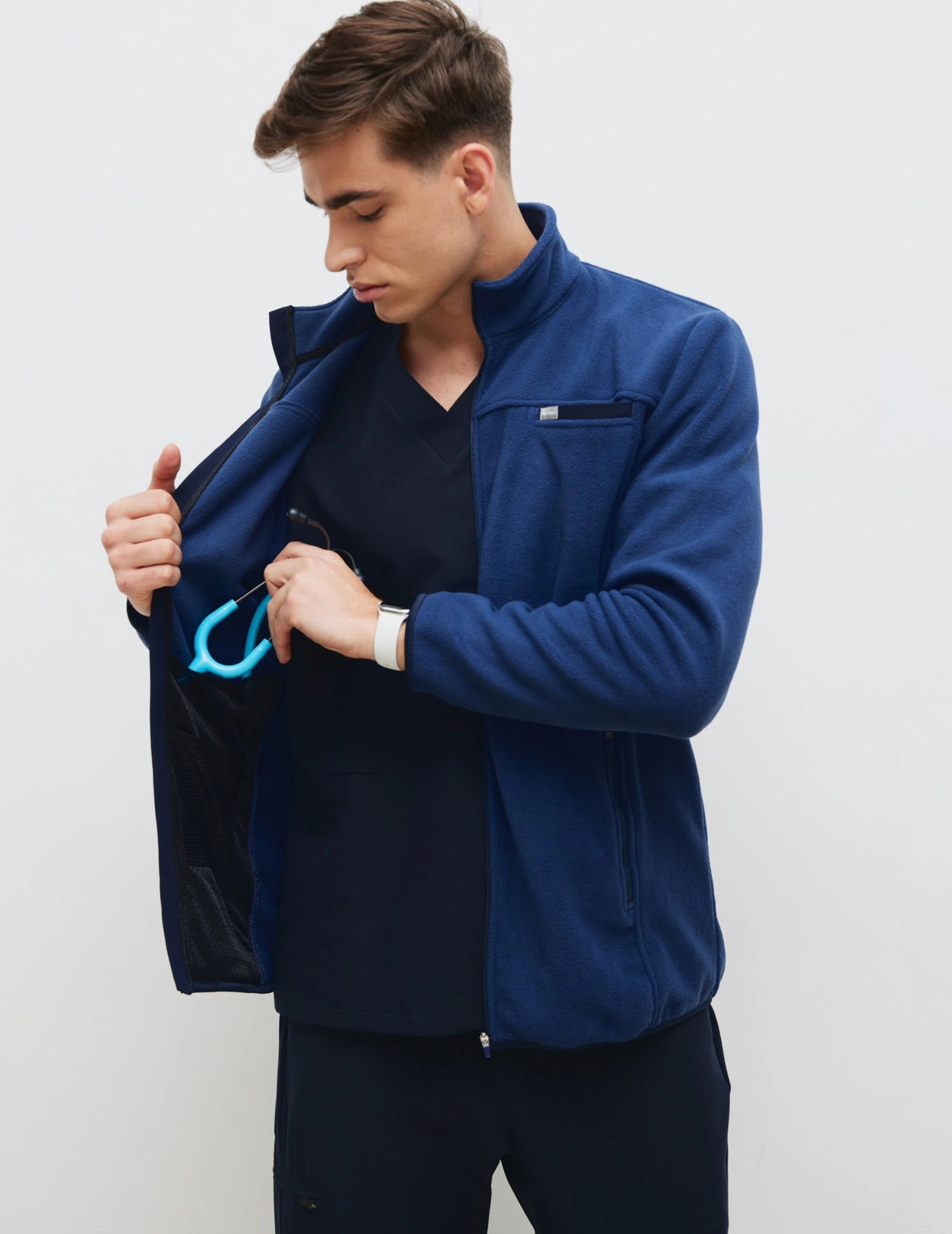 Men's COZY HEAT fleece sweatshirt - Navy