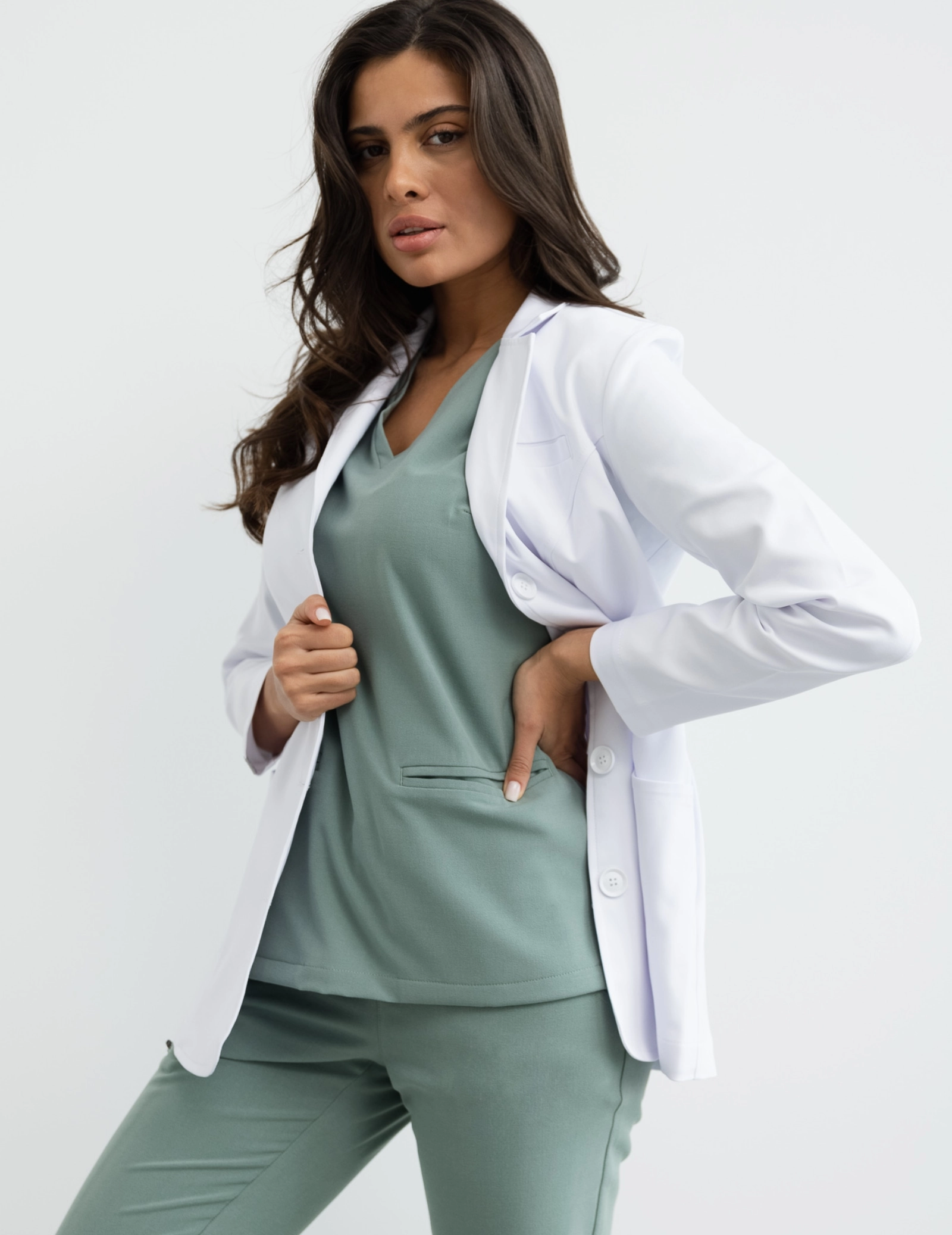 Slim Fit Medical Coat - MADISON SHORT