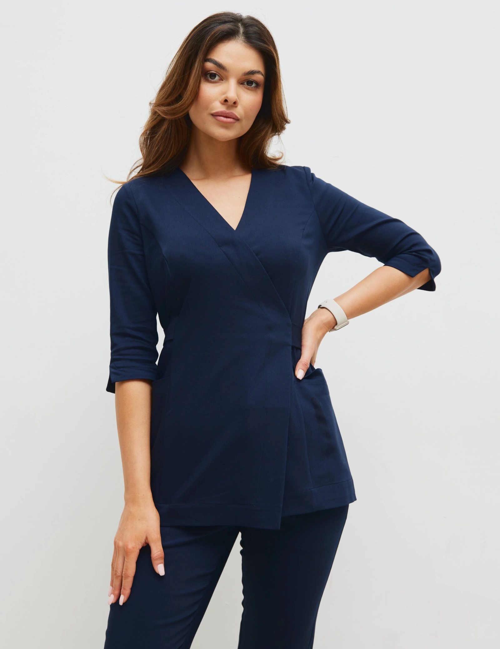 Rosalie tied medical sweatshirt - NAVY