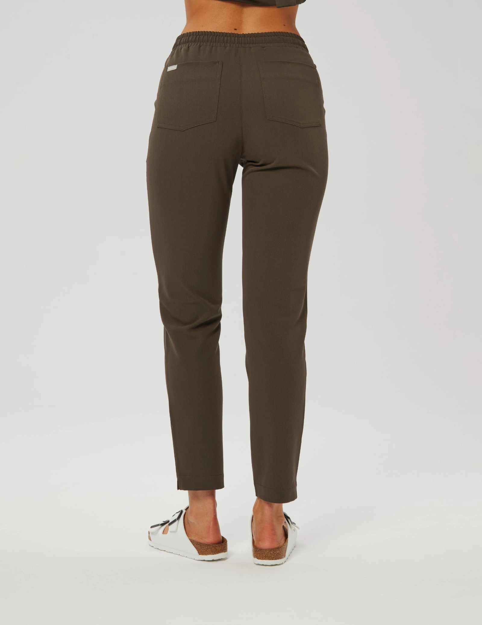 Women's Basic Trousers - OLIVE NIGHT