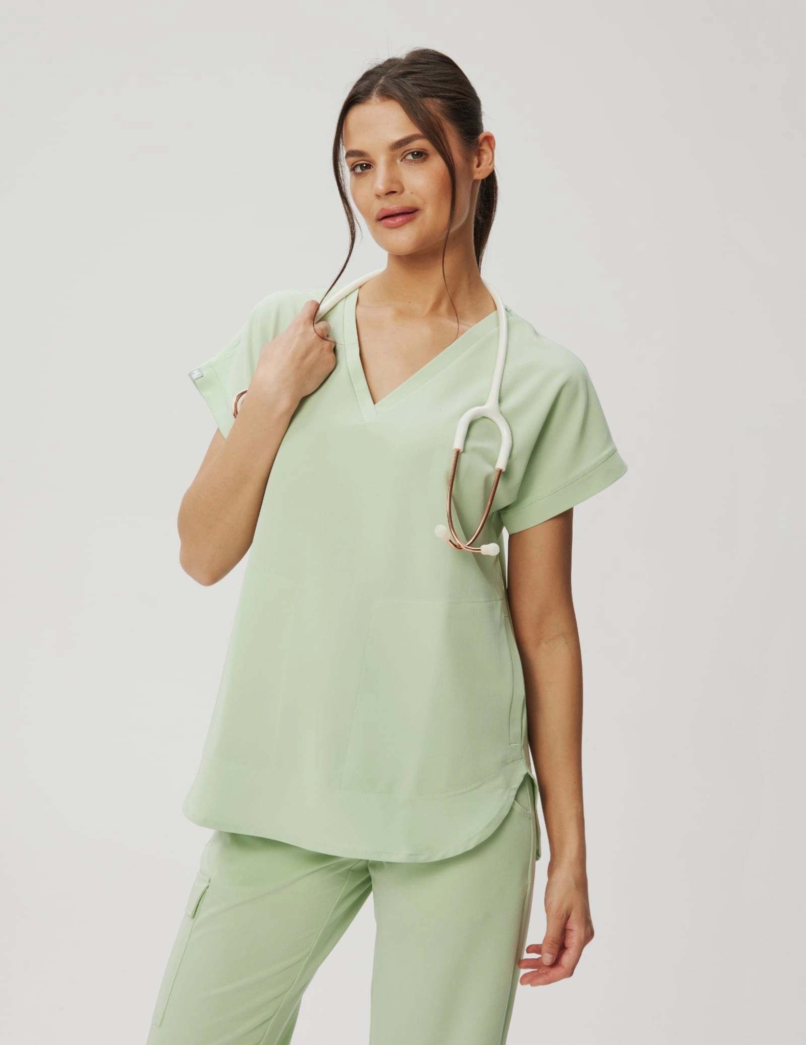 Kendall Scrub Top - MATCHA LATTE