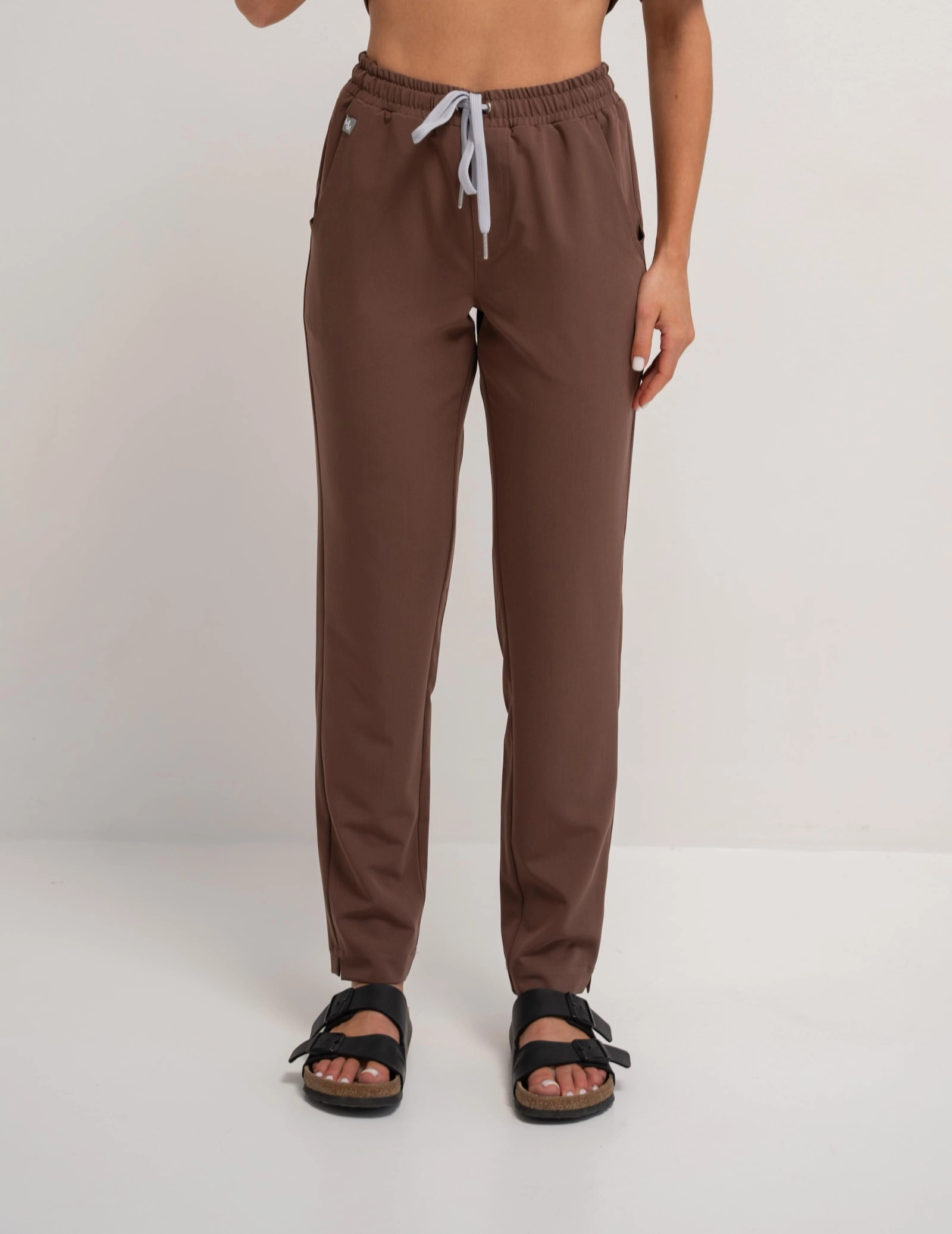 Women's Basic Pants - MILKY BROWN