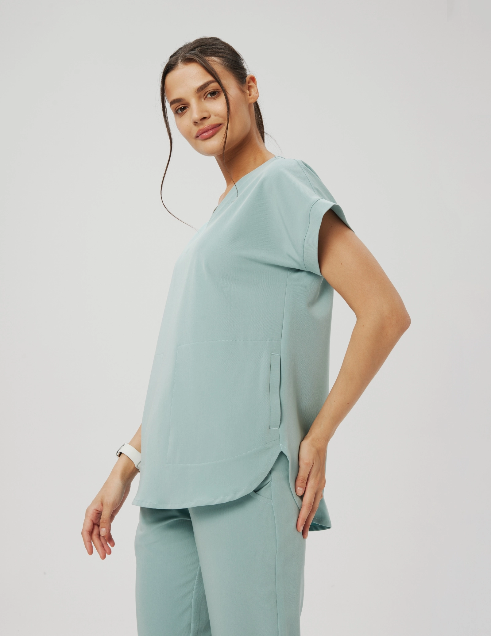 Kendall Scrub Top - ICE BLUE