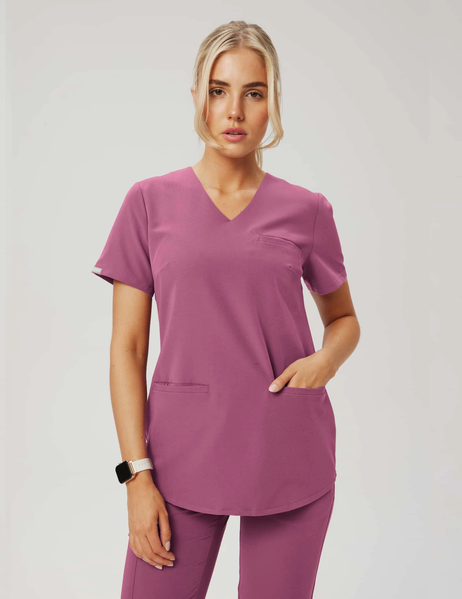 Grace Scrub Top - BERRY SHAKE