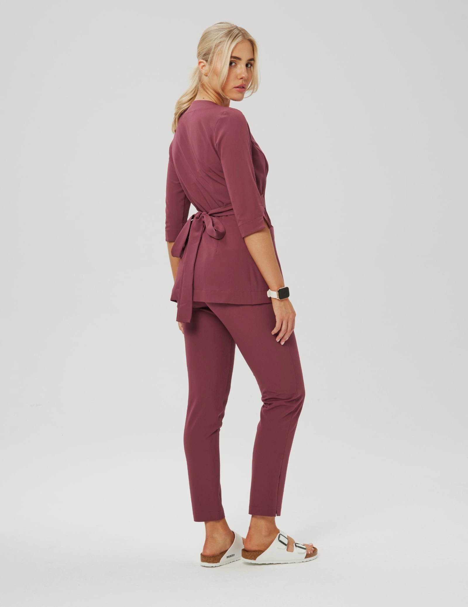 Basic Women`s Pants - MULLED WINE