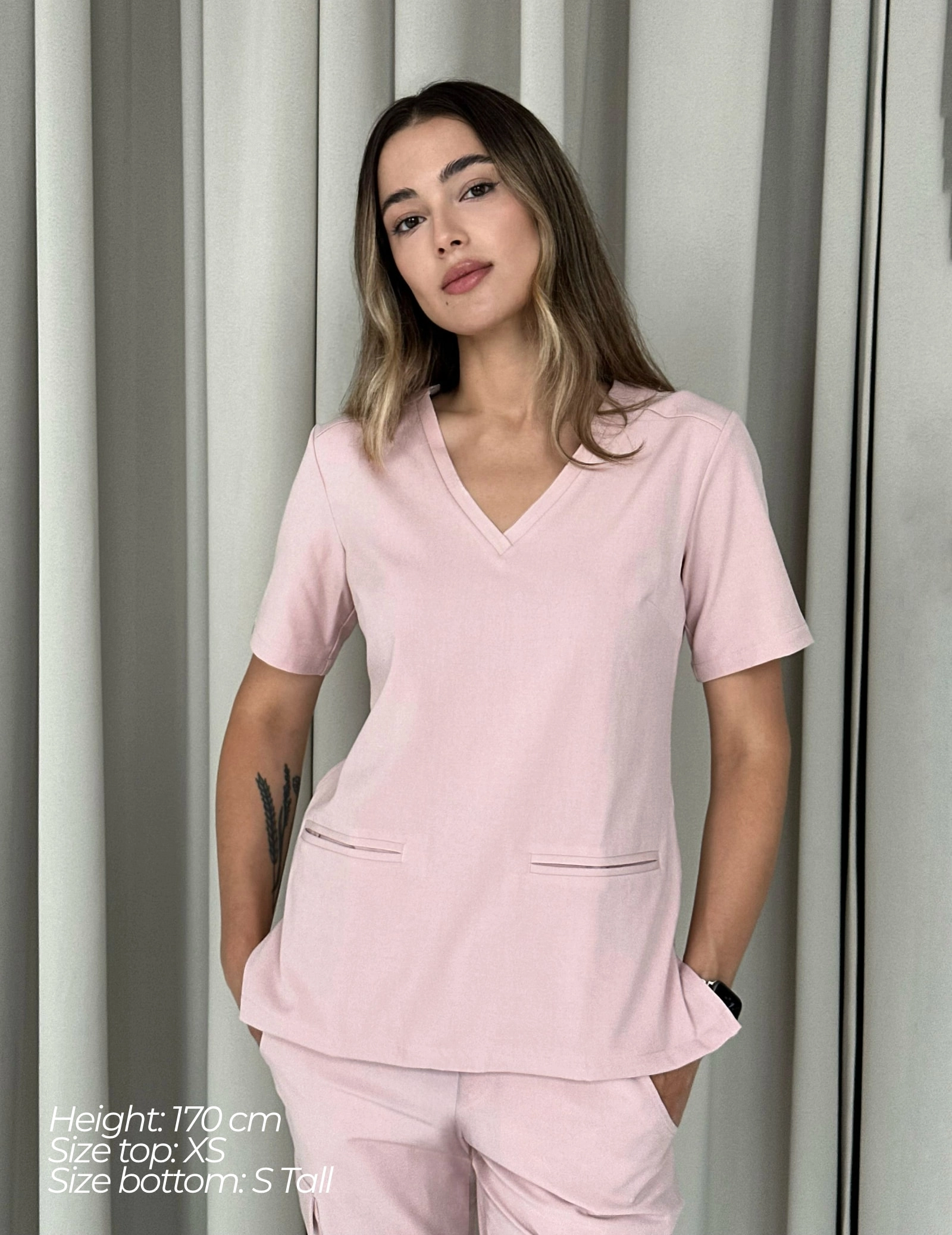 Casy Scrub Top - DUSTY ROSE