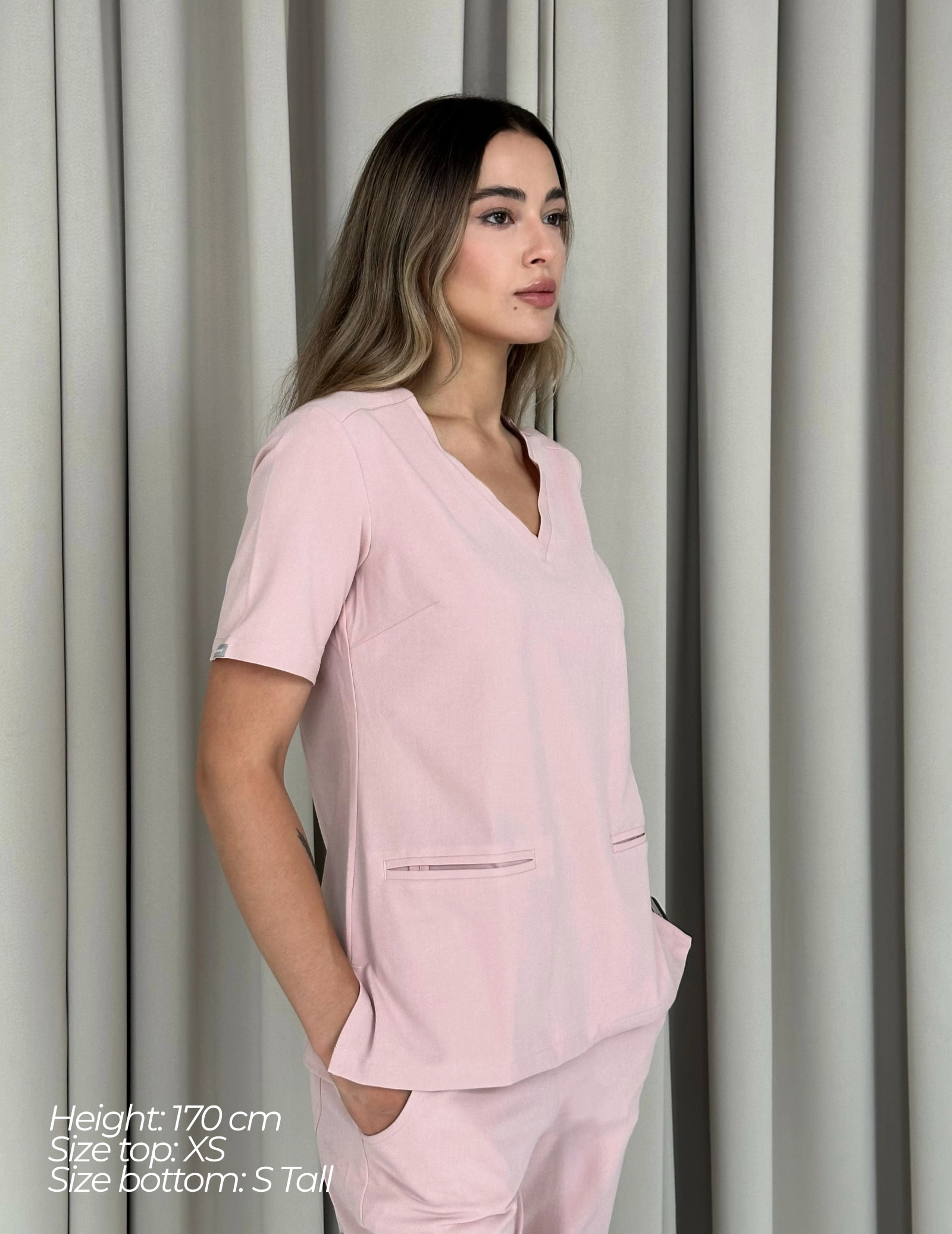 Casy Scrub Top - DUSTY ROSE