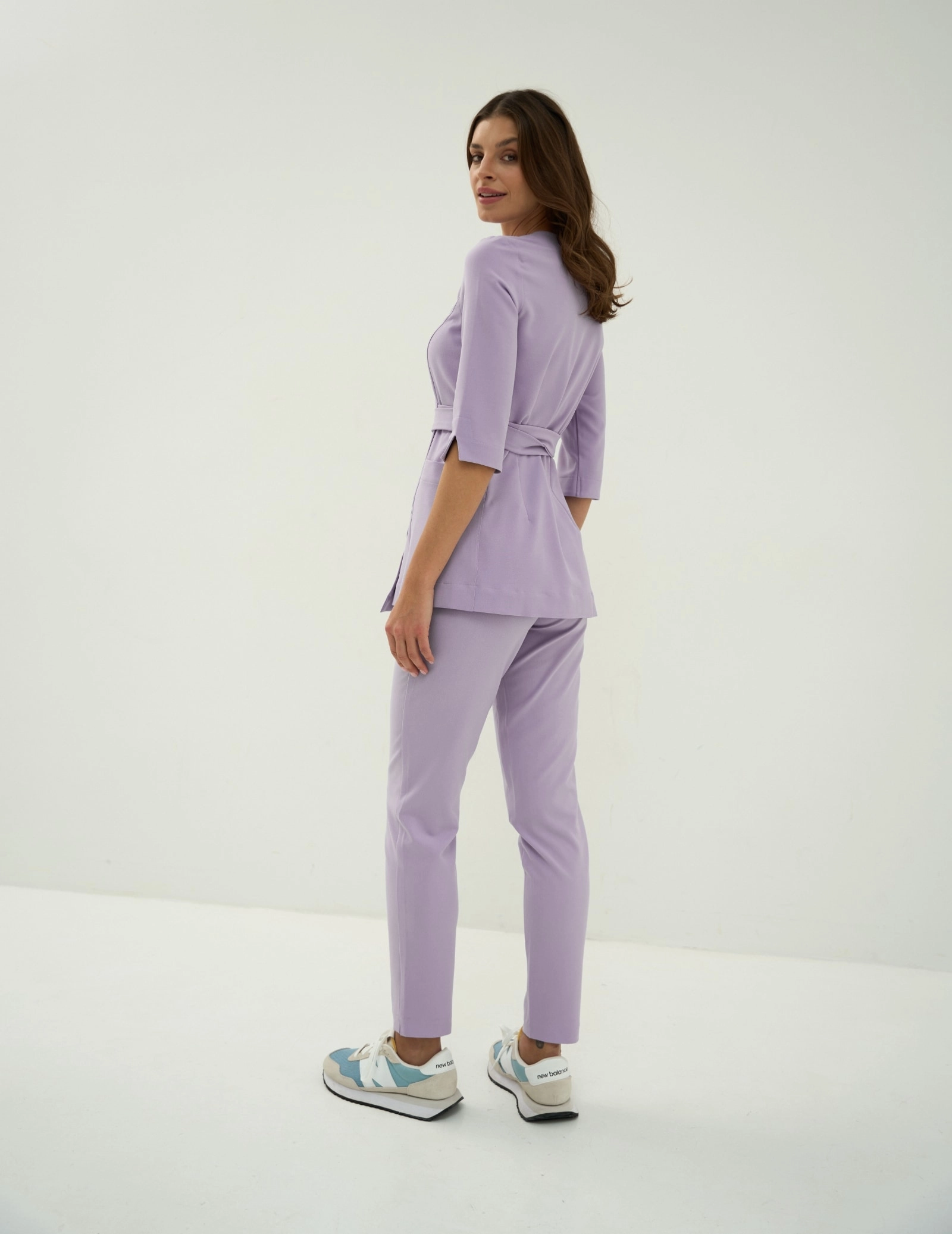 ROSALIE TIED MEDICAL HOODIE - PURPLE HEATHER